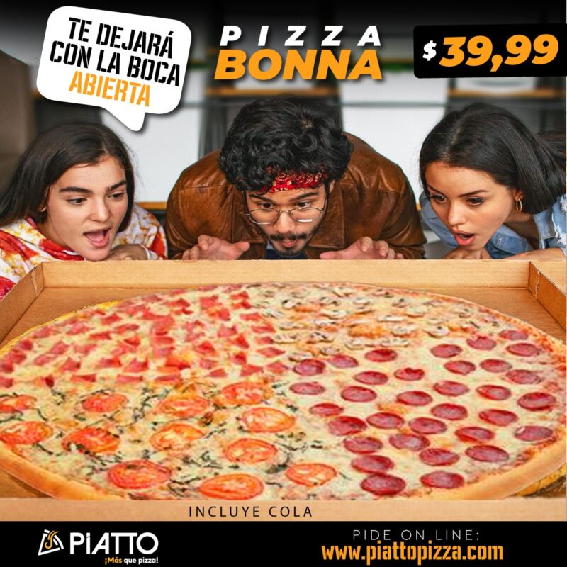Promo Pizza 32 Porciones con Bebida